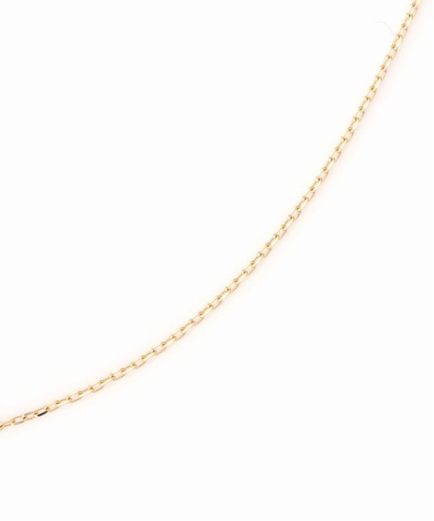 Lilas ゴールドチェーンネックレス 50cm K10 10mmオーバルテクスチャーモチーフ50cmネックレス K10