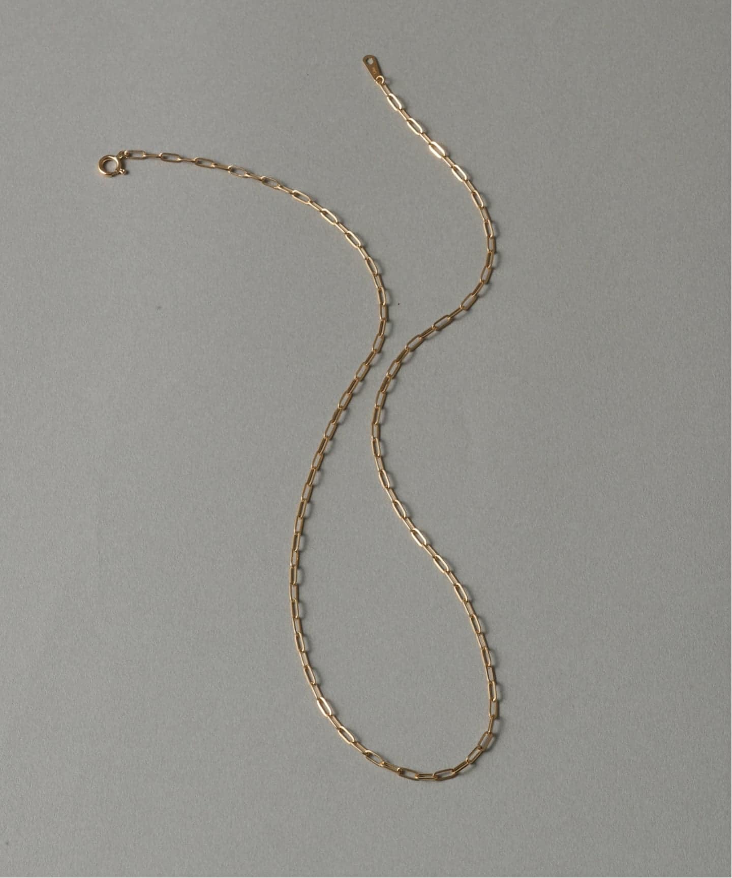 予約》ペーパークリップチェーン40cmネックレス K18（ネックレス