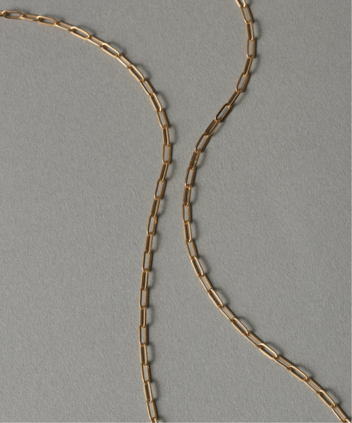 ペーパークリップチェーン40cmネックレス K18（ネックレス）｜Lilas