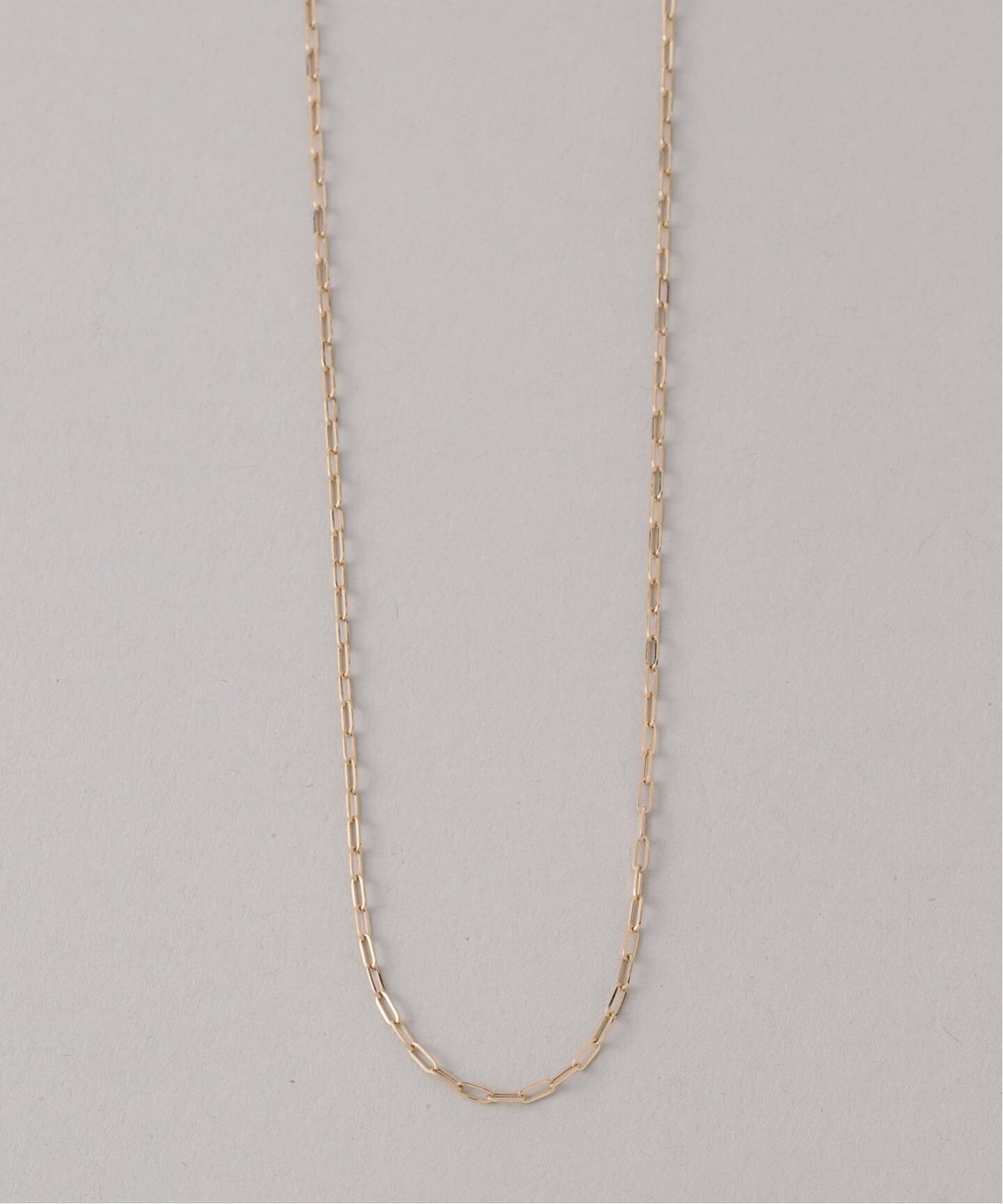 ペーパークリップチェーン40cmネックレス K18（ネックレス）｜Lilas 