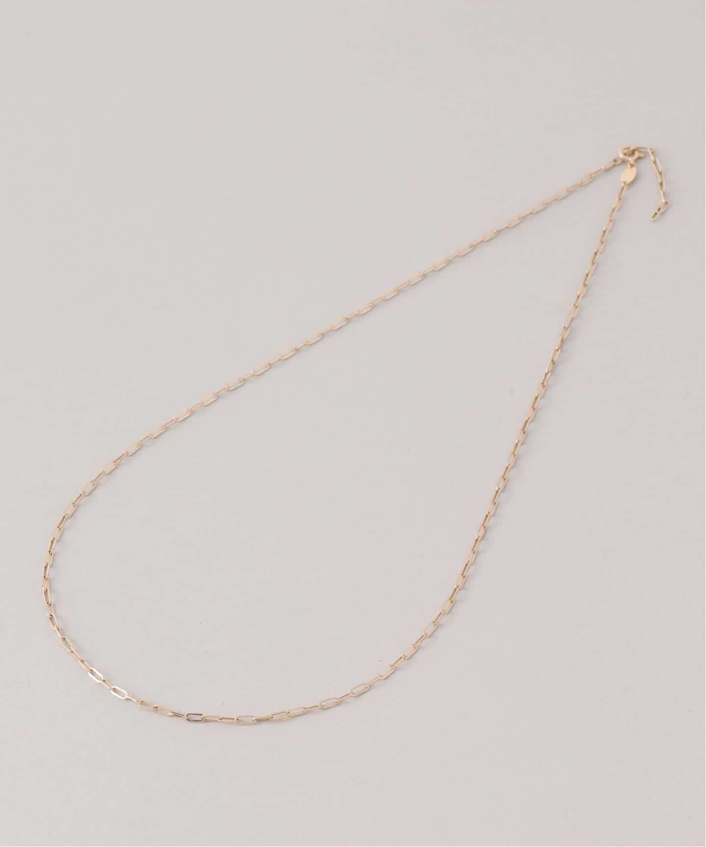 ペーパークリップチェーン50cmネックレス K18（ネックレス）｜Lilas