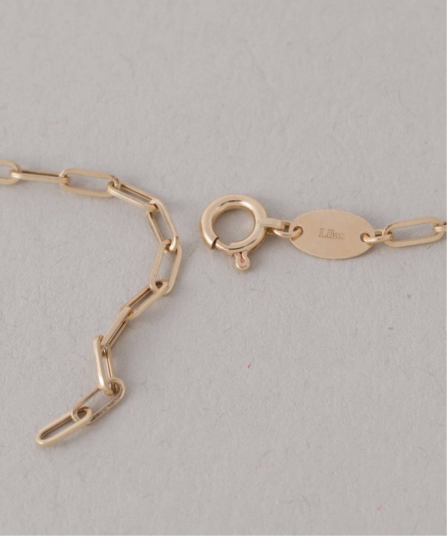ペーパークリップチェーン50cmネックレス K18（ネックレス）｜Lilas