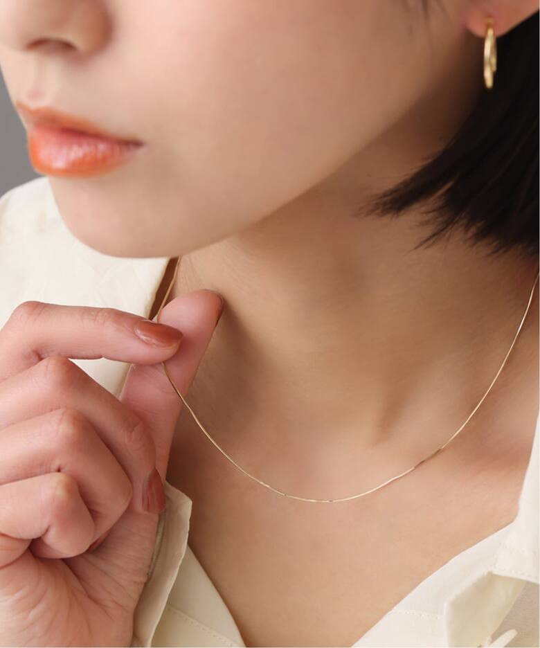 コンパクトチェーン38cmネックレス K10（ネックレス）｜Lilas（リラ 