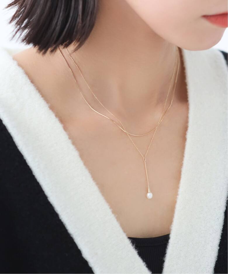 コンパクトチェーン38cmネックレス K10（ネックレス）｜Lilas（リラ 