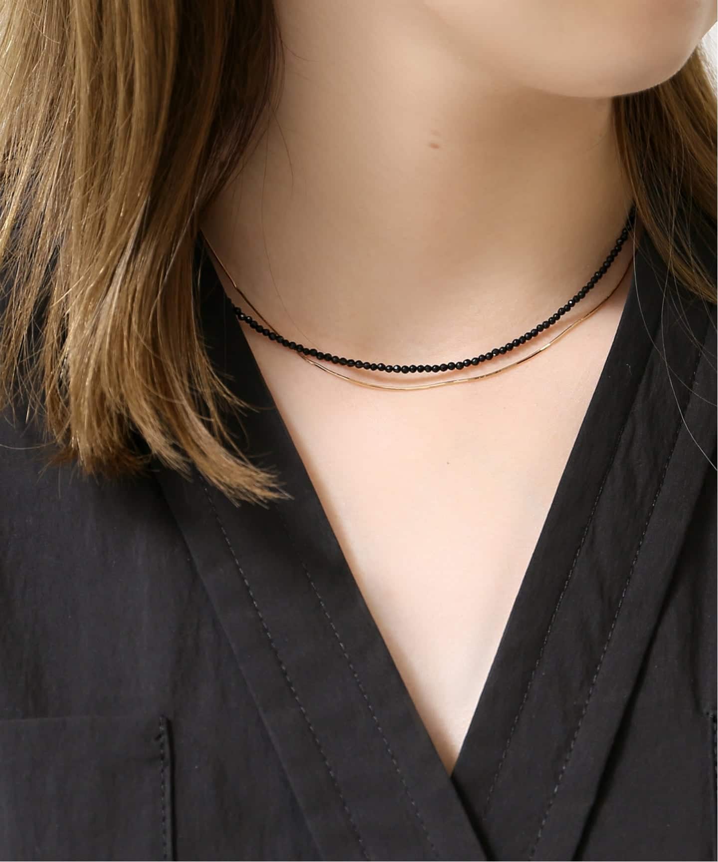 コンパクトチェーン38cmネックレス K10（ネックレス）｜Lilas