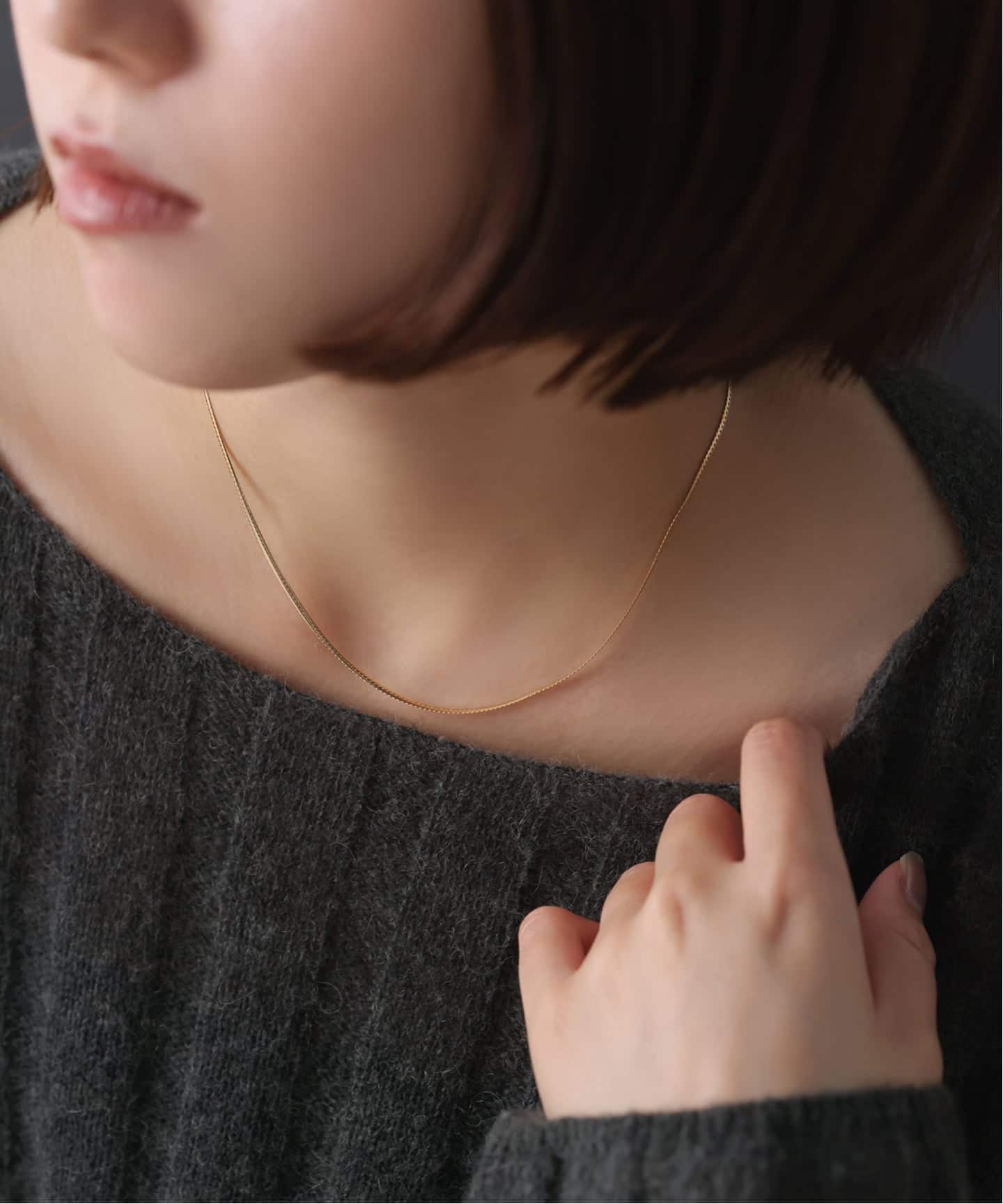 K18金 約40cm ヘリンボーンネックレス7g K18金 約40cm ヘリンボーンネックレス7g