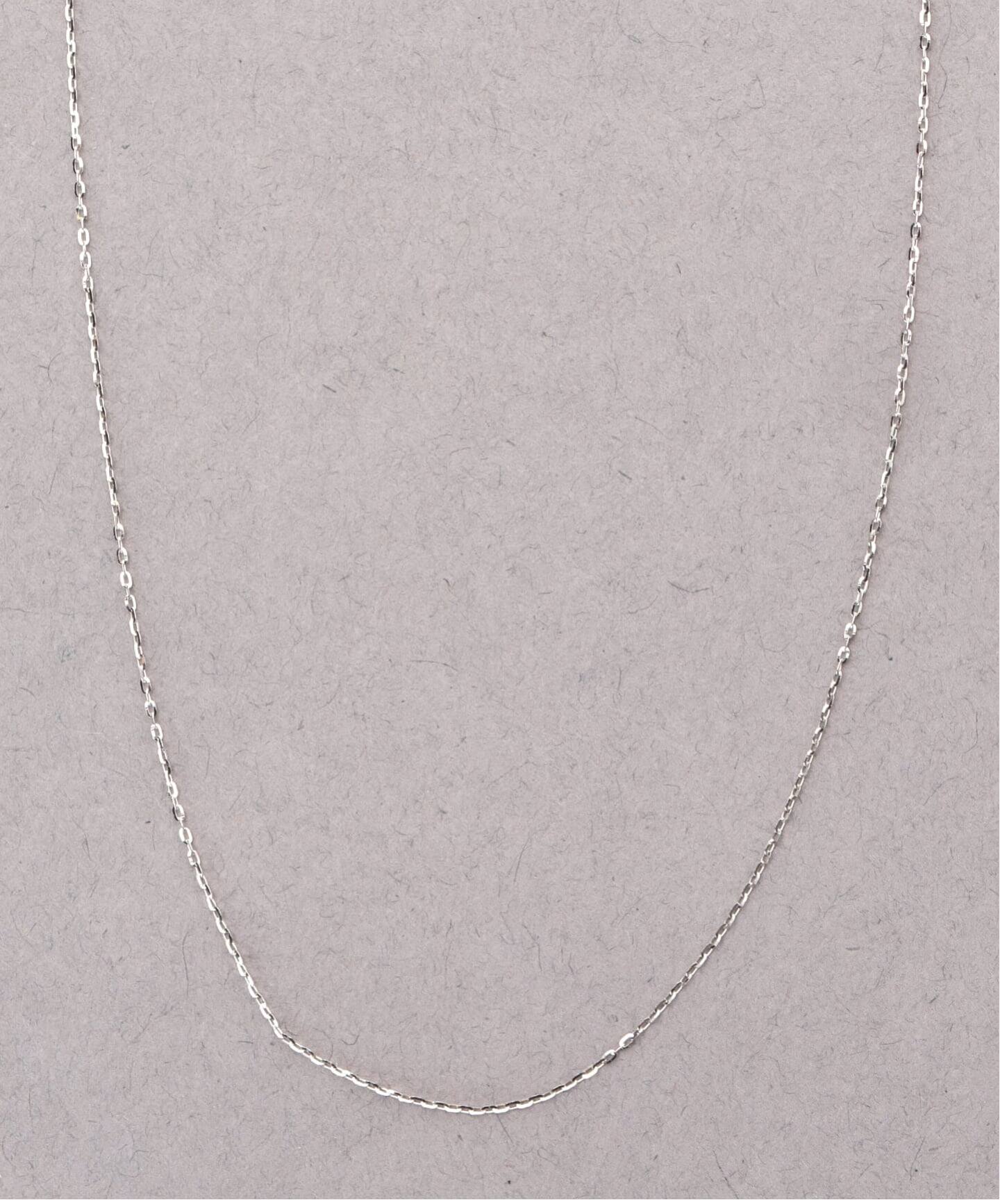 WEB限定》シャインカットアズキチェーンネックレス 35cm WG K10