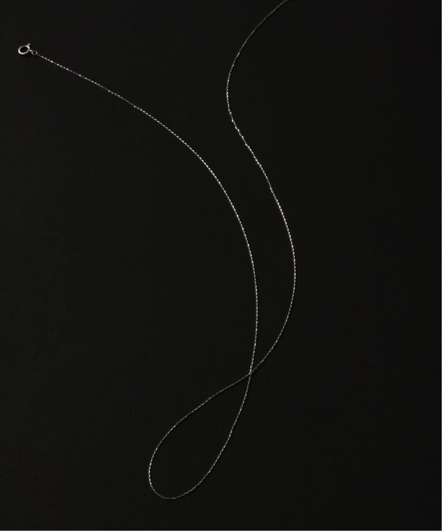 WEB限定》シャインカットアズキチェーンネックレス 50cm WG K10