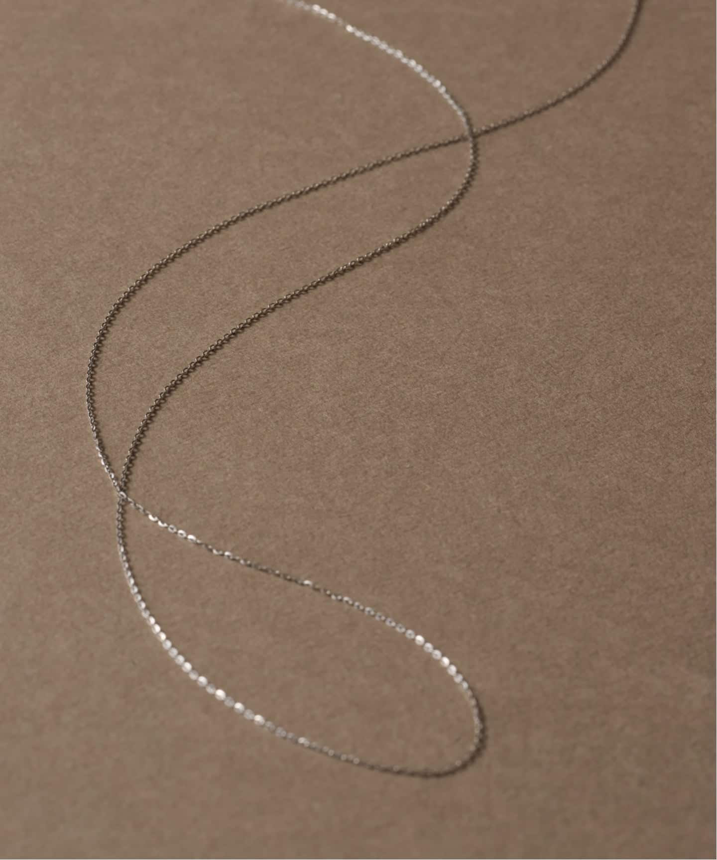 WEB限定》シャインカットアズキチェーンネックレス 50cm WG K10