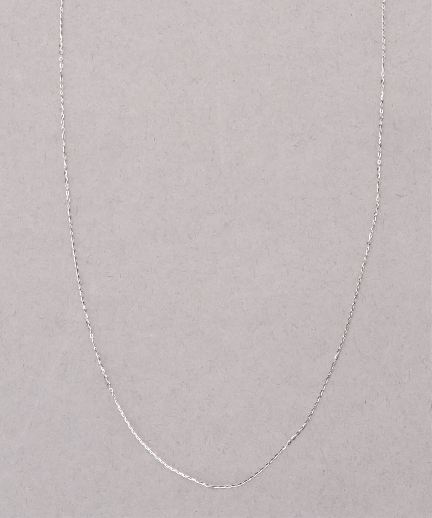 WEB限定》シャインカットアズキチェーンネックレス 50cm WG K10