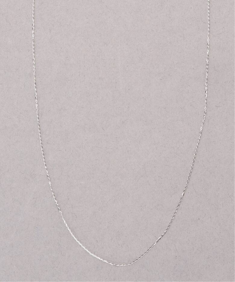 WEB限定》シャインカットアズキチェーンネックレス 50cm WG K10 