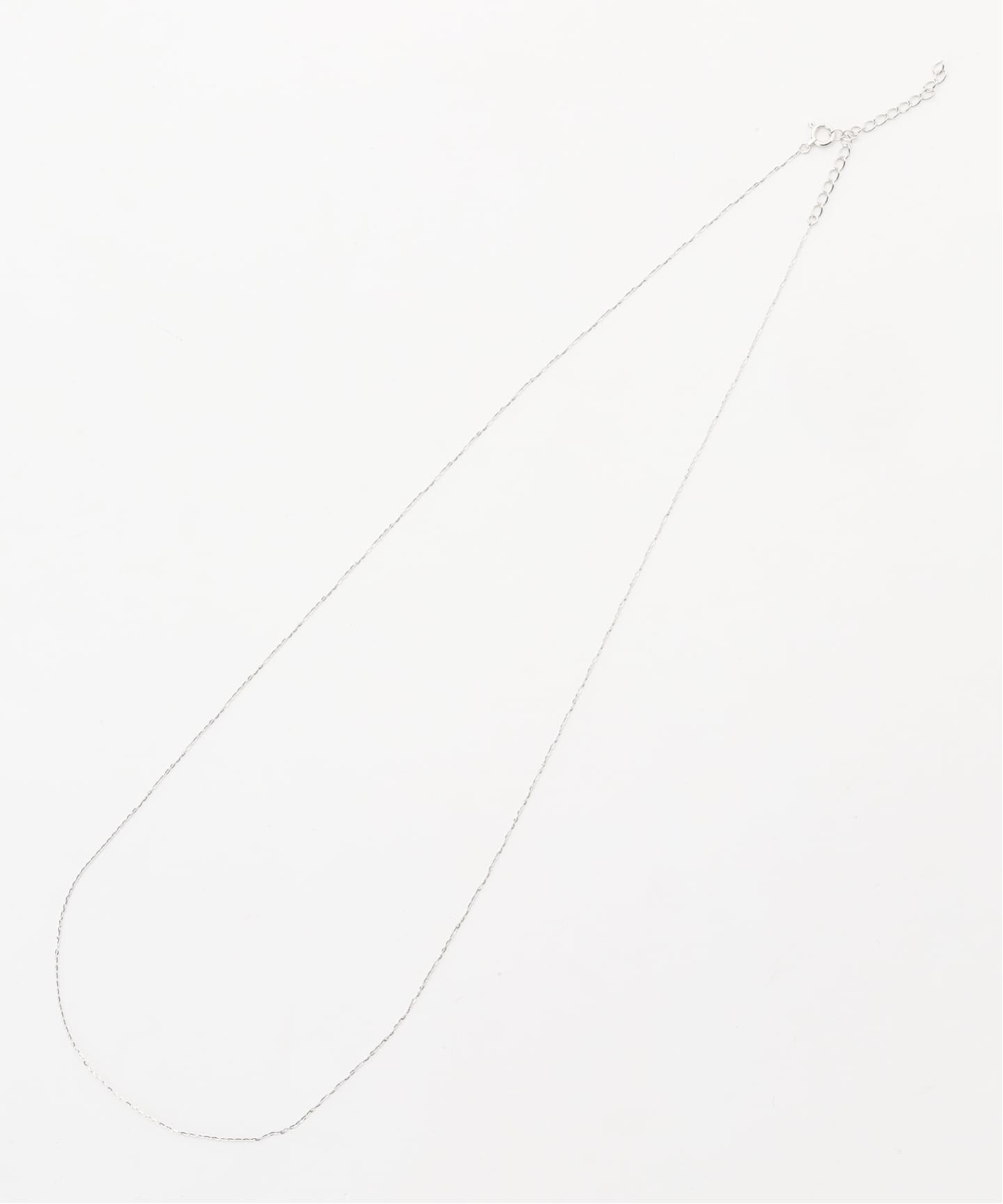 WEB限定》シャインカットアズキチェーンネックレス 50cm WG K10