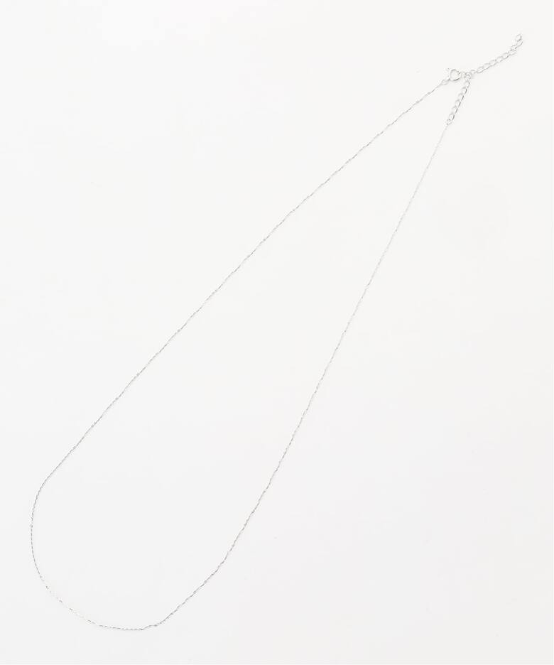 WEB限定》シャインカットアズキチェーンネックレス 50cm WG K10 