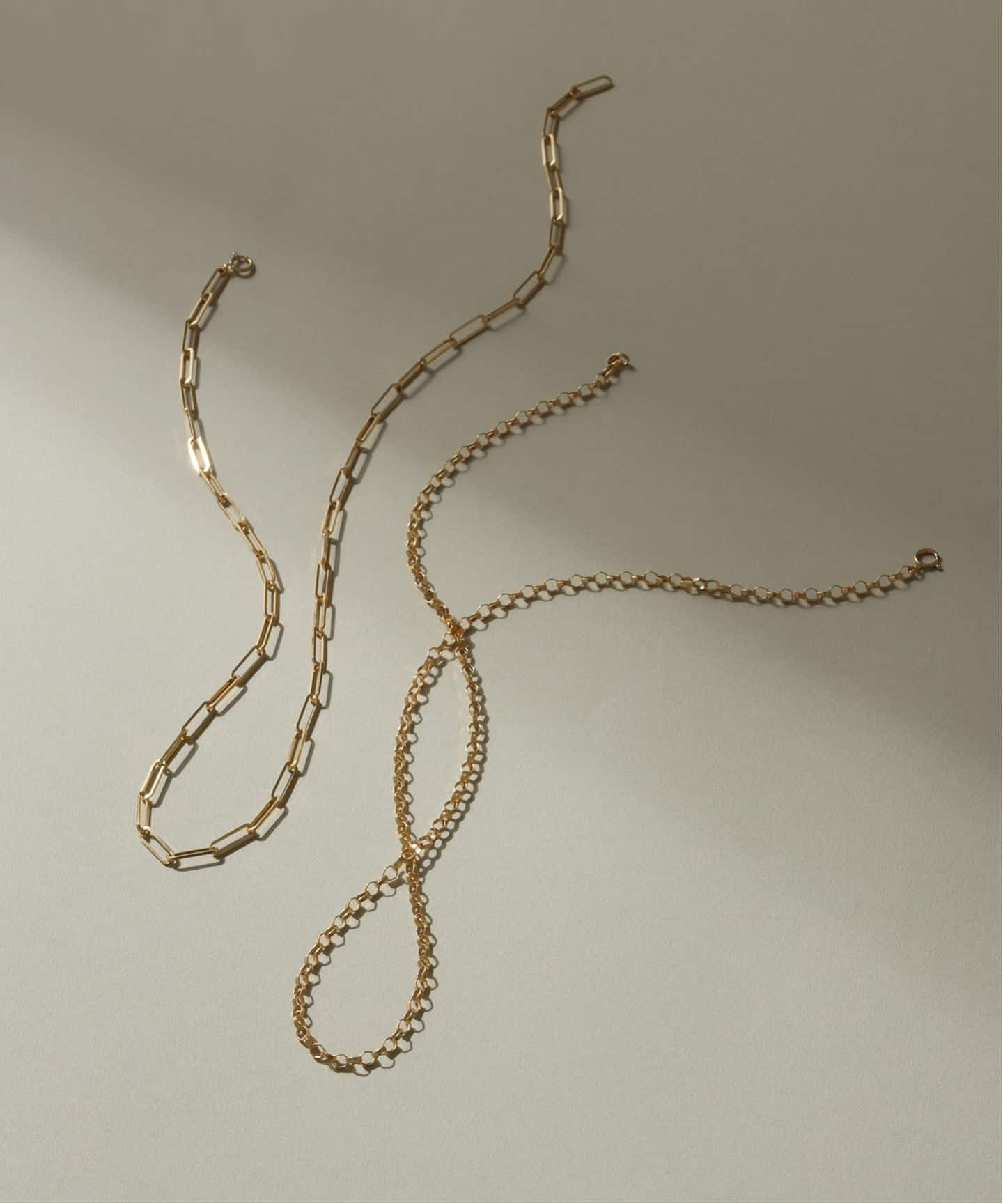 角シャインクリップチェーン50cmネックレスK18(ネックレス)|Lilas 角シャインクリップチェーン50cmネックレスK18(ネックレス)|Lilas