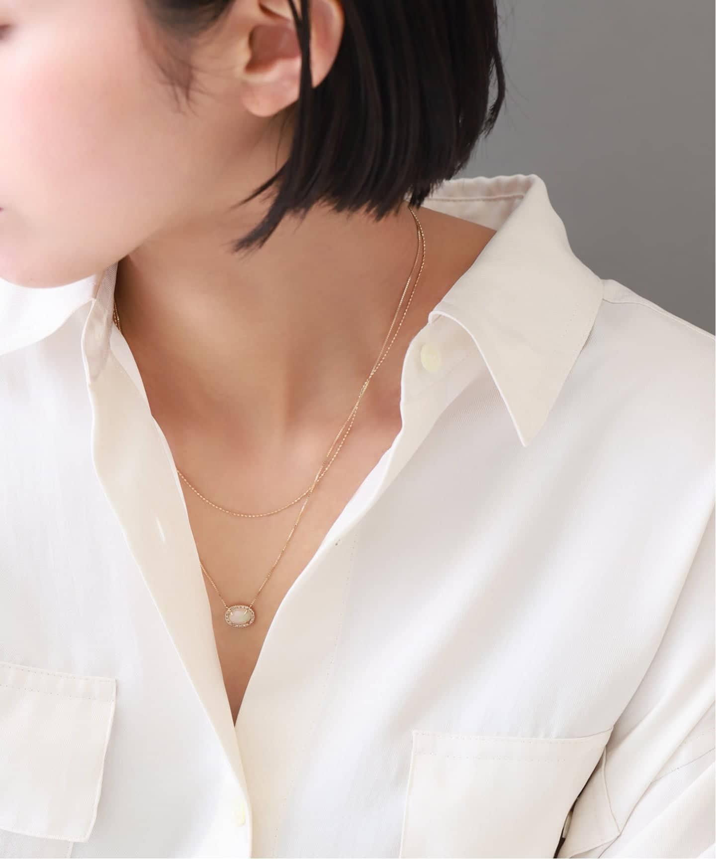 ボールチェーンネックレス K10（ネックレス）｜Lilas（リラ）の通販