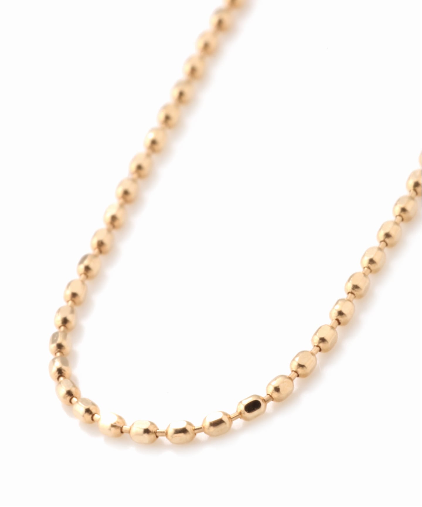 ボールチェーンネックレス K10（ネックレス）｜Lilas（リラ）の通販