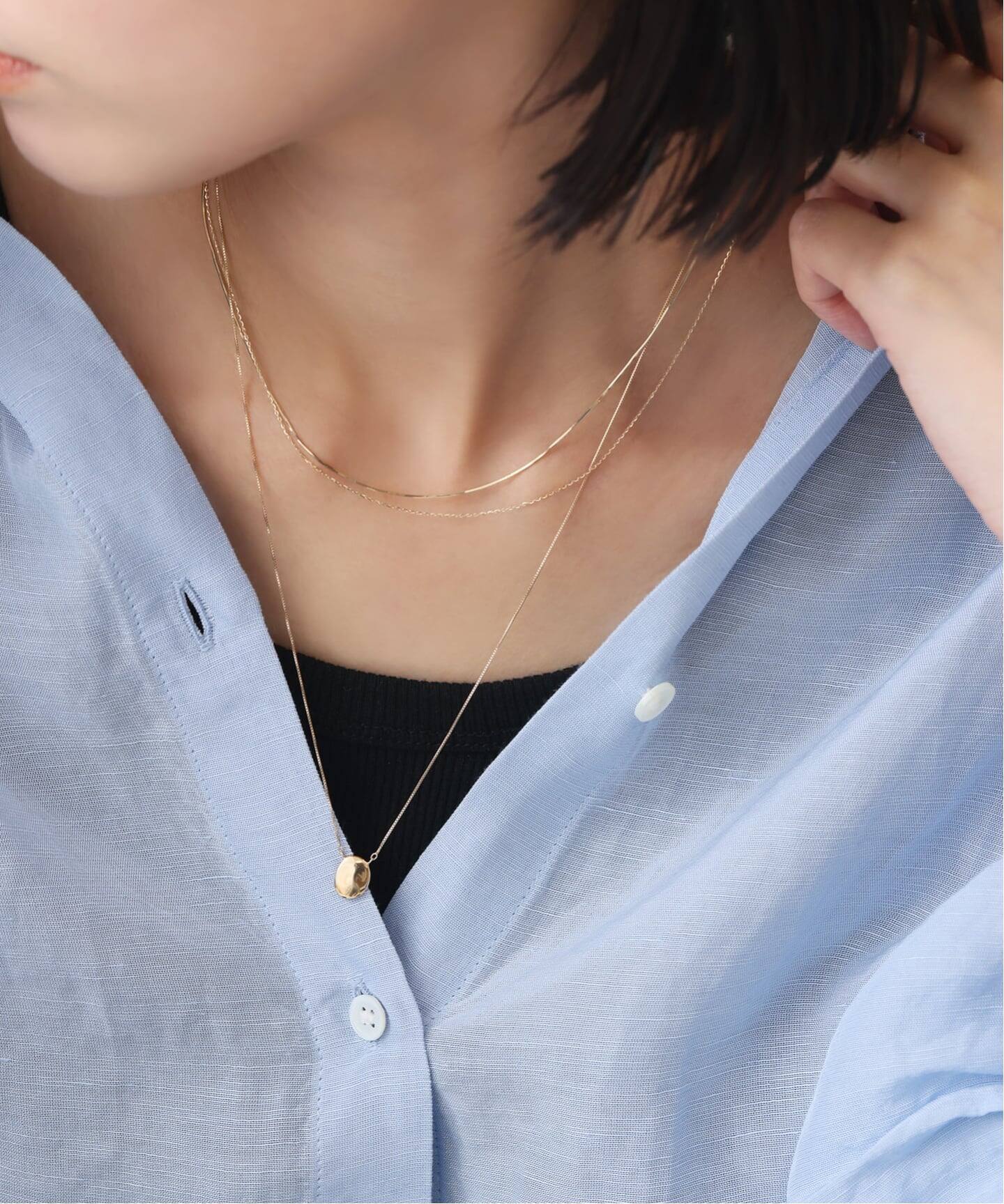 コンパクトチェーン38cmネックレス K10（ネックレス）｜Lilas（リラ