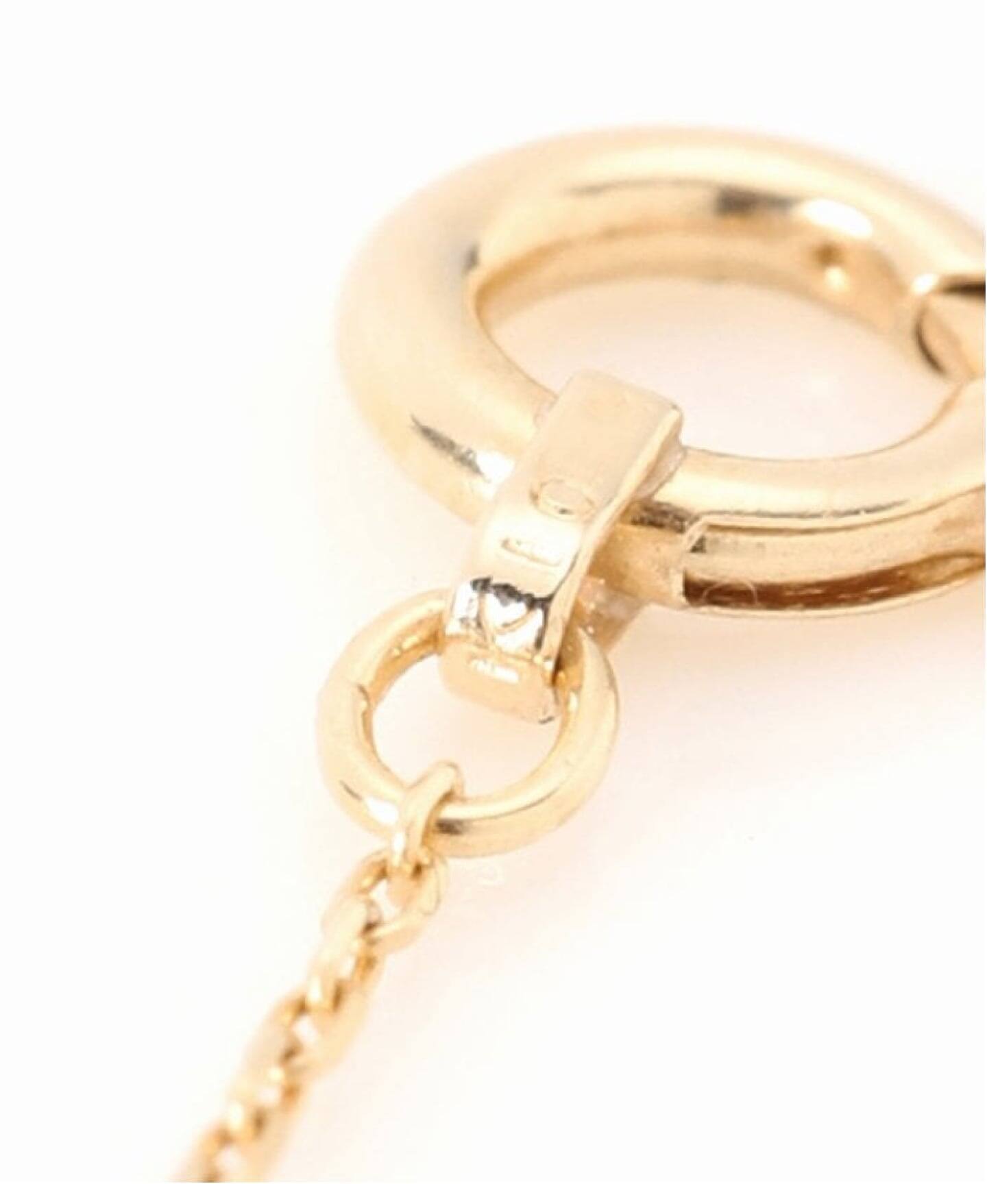 10mmオーバルテクスチャーモチーフ50cmネックレス K10（ネックレス