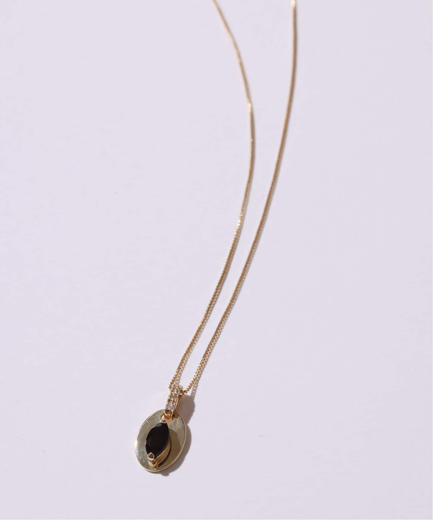 メレダイヤバチカンオニキス50cmネックレス K10（ネックレス