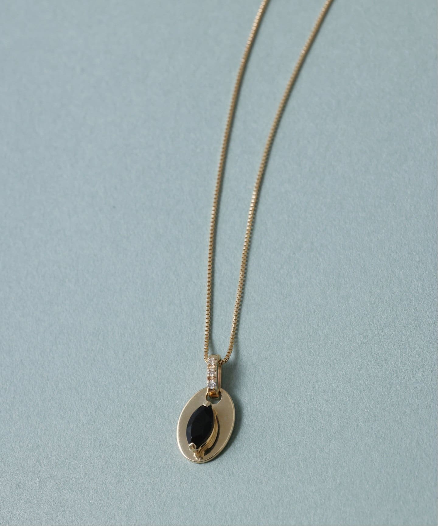 メレダイヤバチカンオニキス50cmネックレス K10（ネックレス