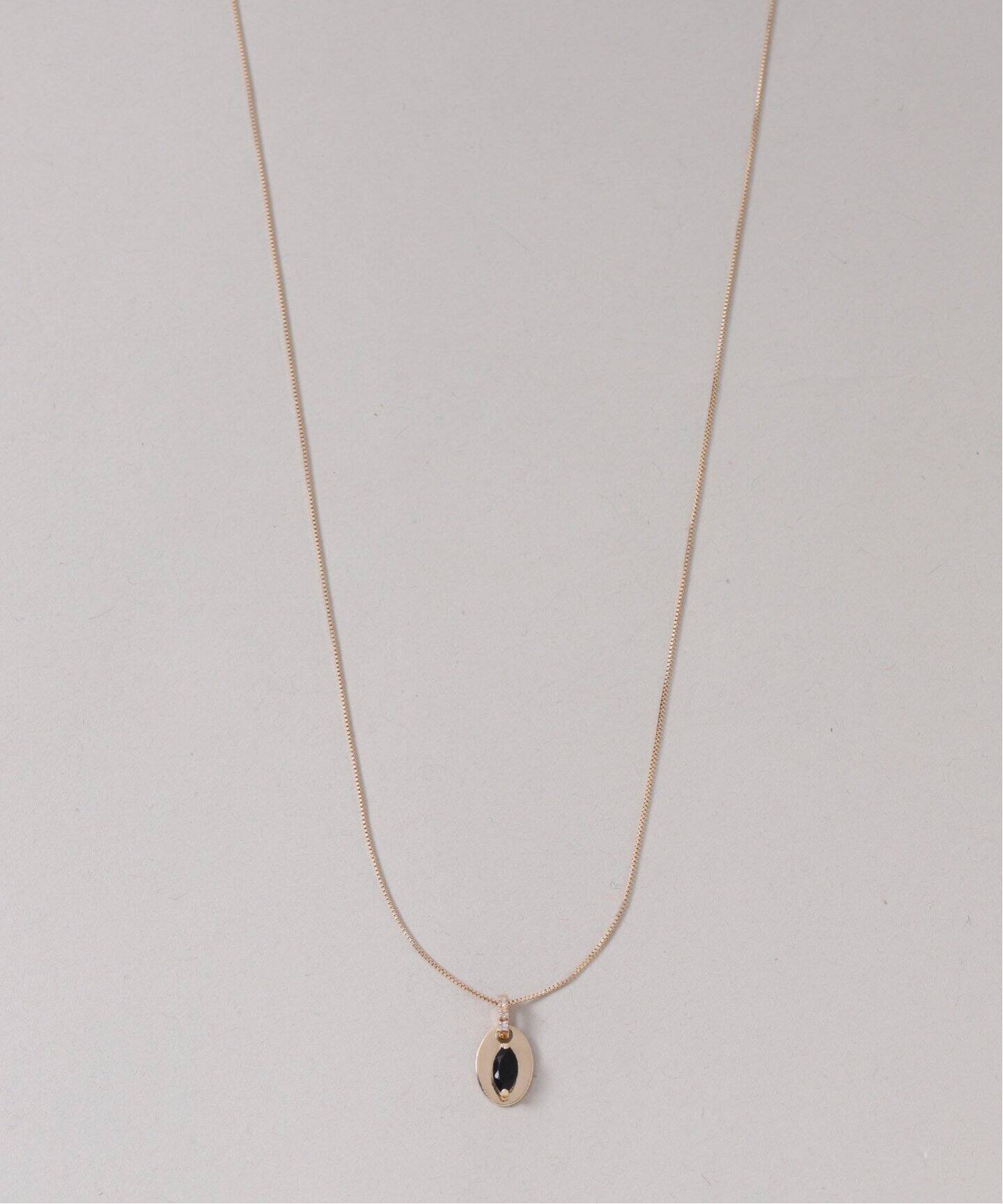 メレダイヤバチカンオニキス50cmネックレス K10（ネックレス