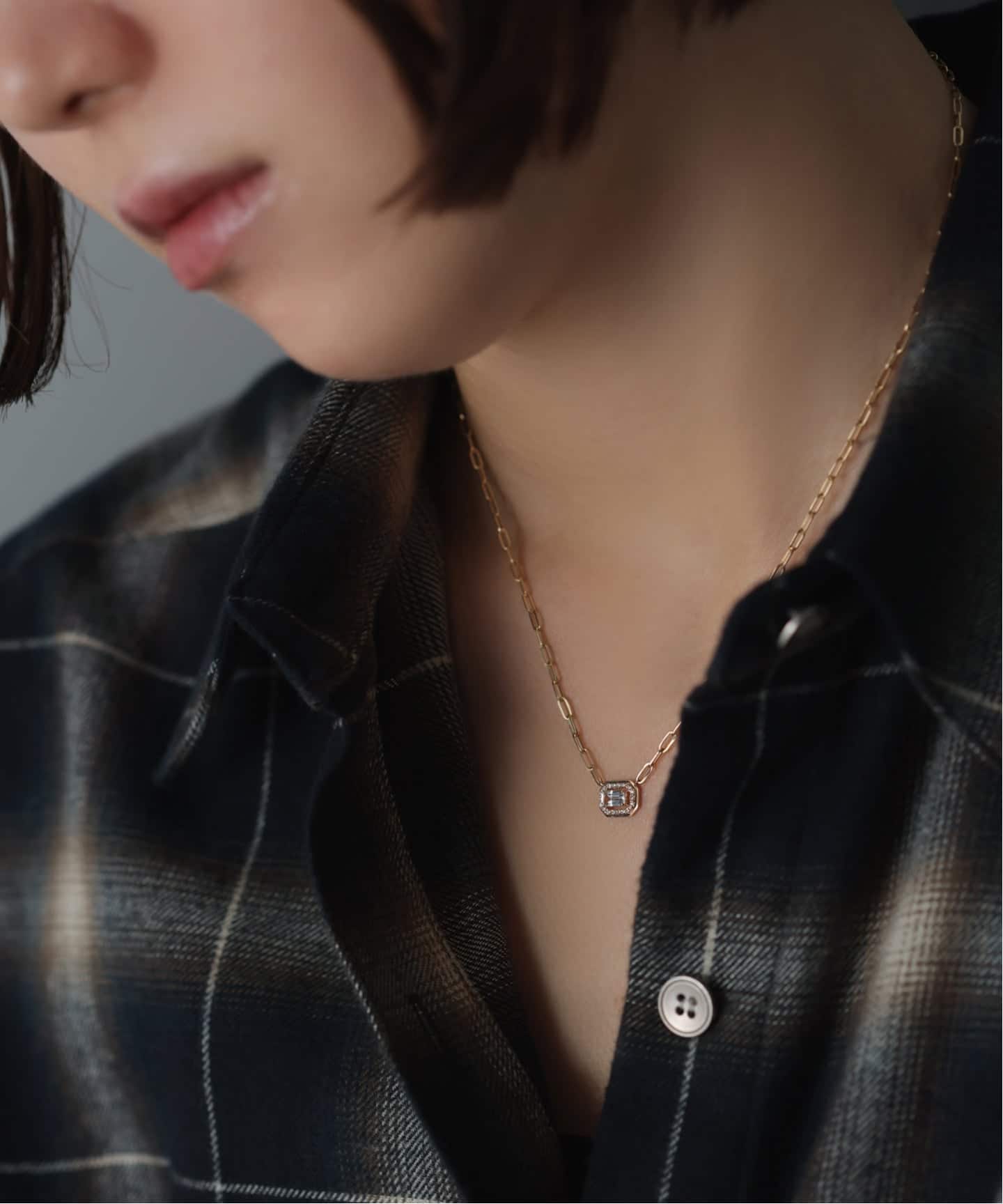 アップグレードホワイトトパーズネックレス K18（ネックレス）｜Lilas