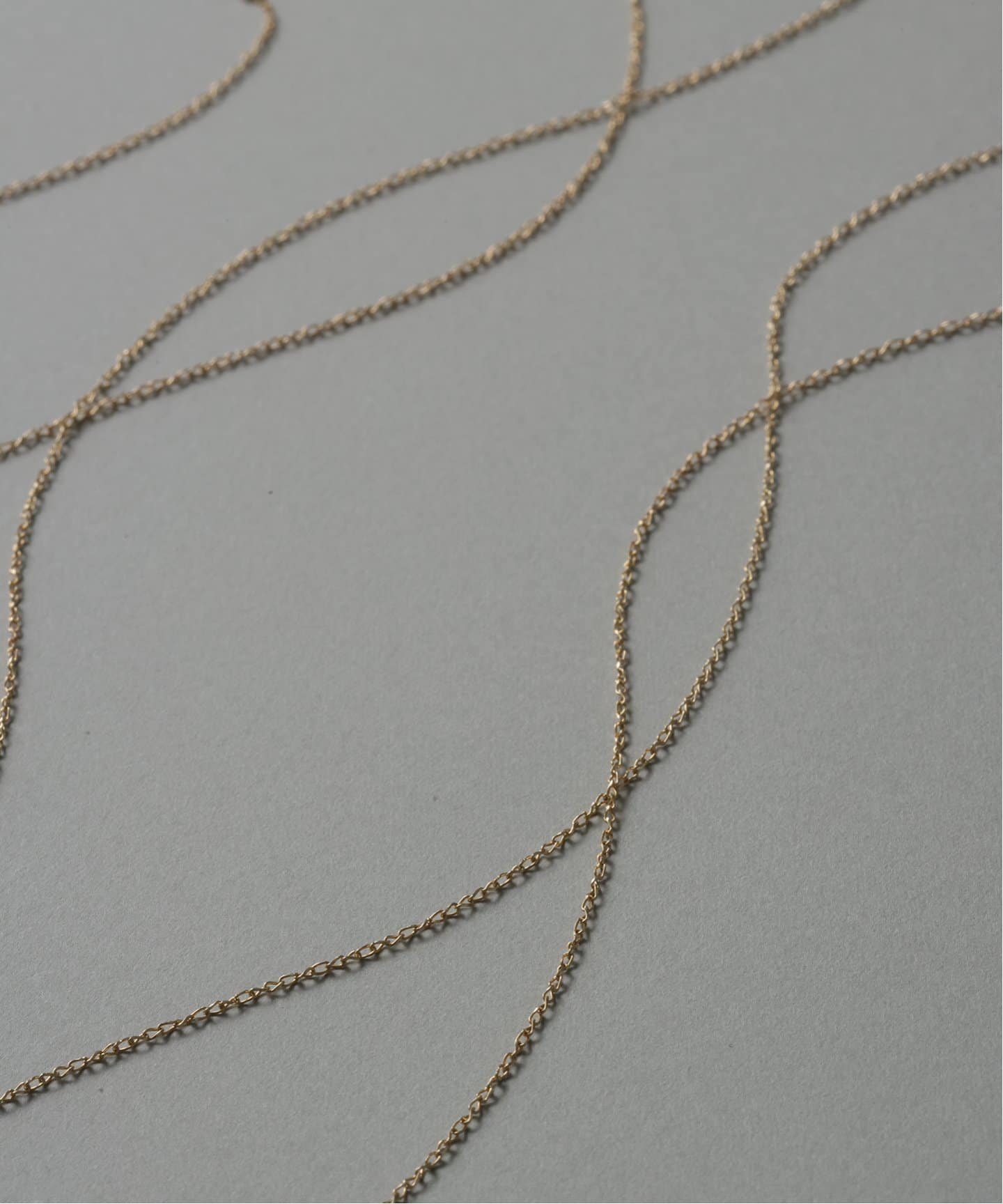lilas 100センチ三連（先端のみ）ロングネックレスK10 lilas 100センチ三連（先端のみ）ロングネックレスK10