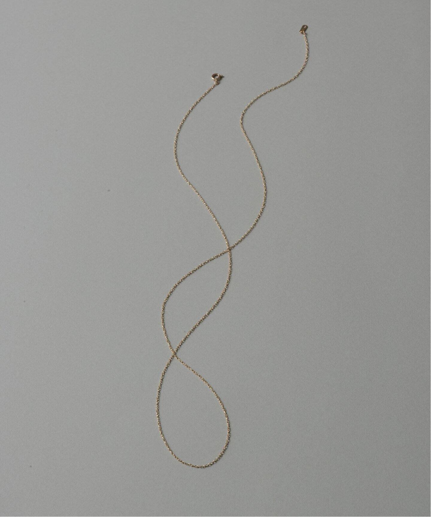 Lilas 2mmブラックカルセドニー　80センチネックレスk10 Lilas 2mmブラックカルセドニー80センチネックレスk10