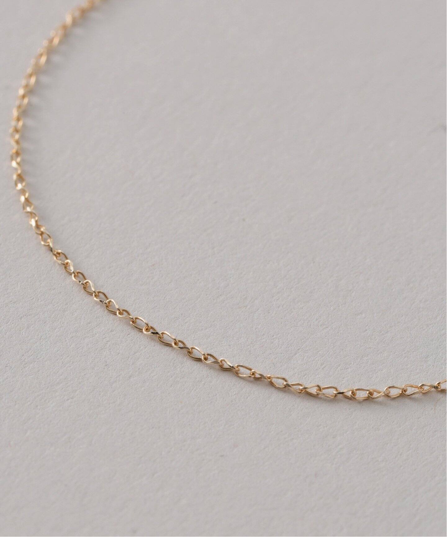 スパイラルアズキチェーン65cmネックレス K10（ネックレス
