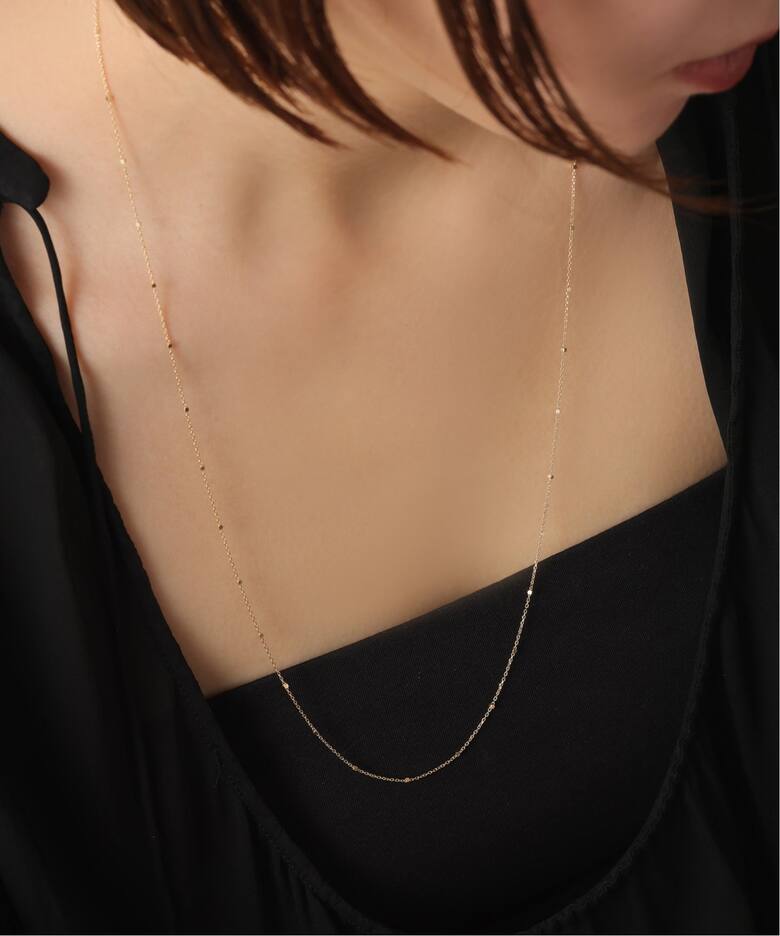 グリッターチェーン65cmネックレス K10（ネックレス）｜Lilas（リラ 