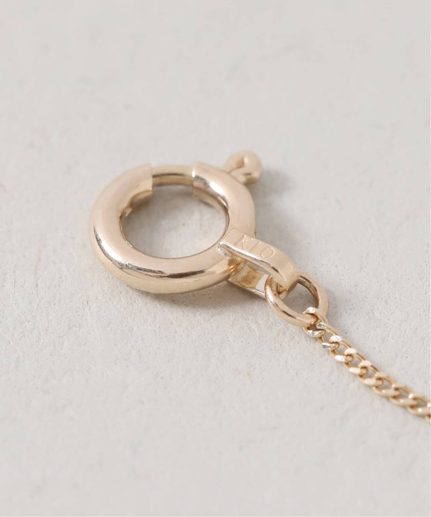 WEB限定》スライスオニキスサークルネックレス K10（ネックレス