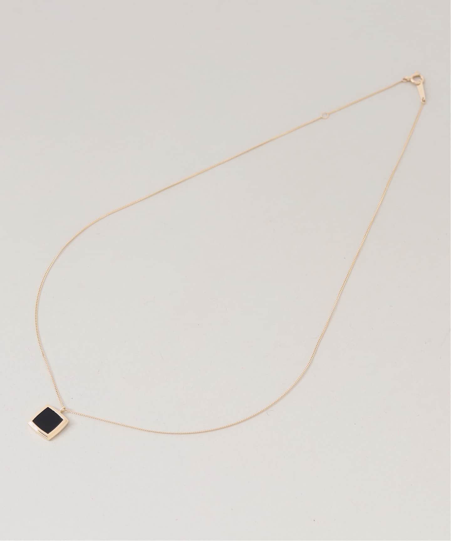 レクタングルオニキス K10 Lilas ネックレス ゴールド Lilas ネックレス レクタングルオニキスネックレス K10