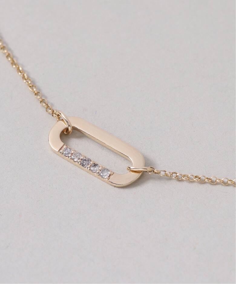 オーバルモチーフ*ダイヤネックレス K10（ネックレス）｜Lilas（リラ 