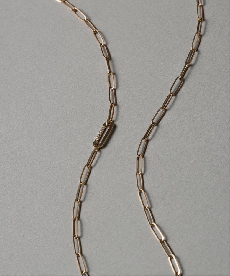 オーバルモチーフ*ダイヤチェーンネックレス K10（ネックレス）｜Lilas 