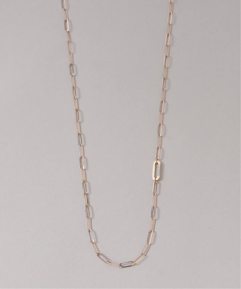 オーバルモチーフ*ダイヤチェーンネックレス K10（ネックレス）｜Lilas 