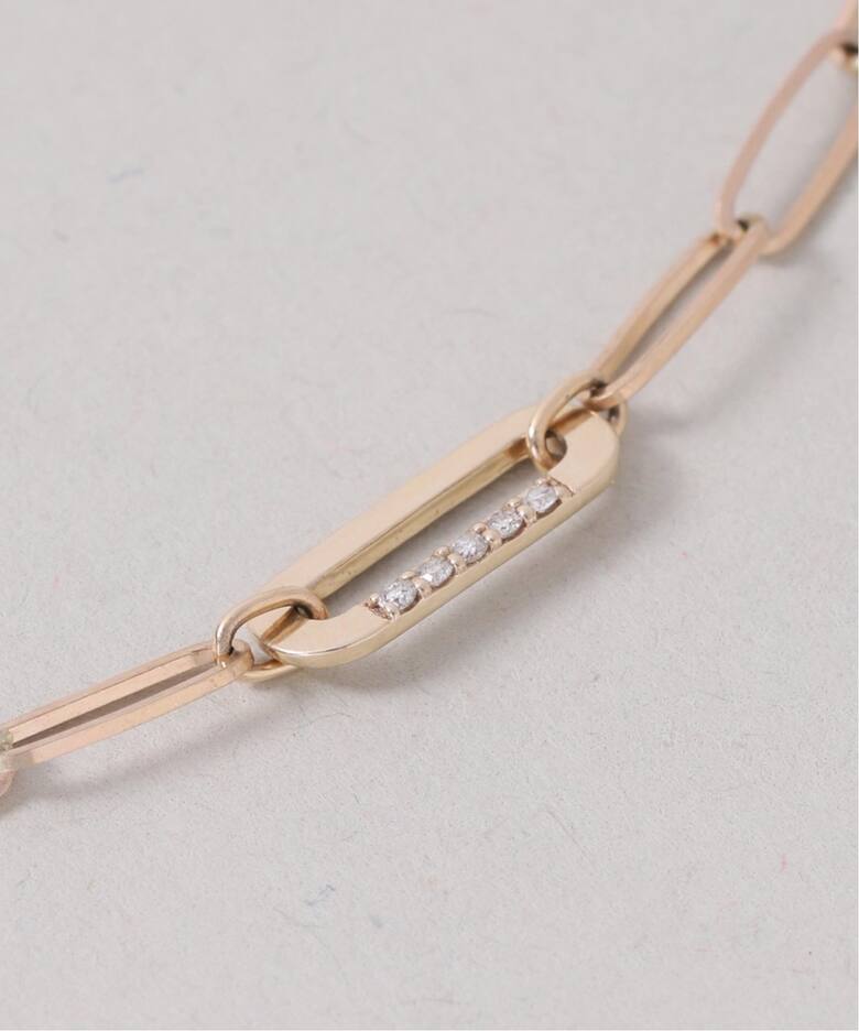 オーバルモチーフ*ダイヤチェーンネックレス K10（ネックレス）｜Lilas 