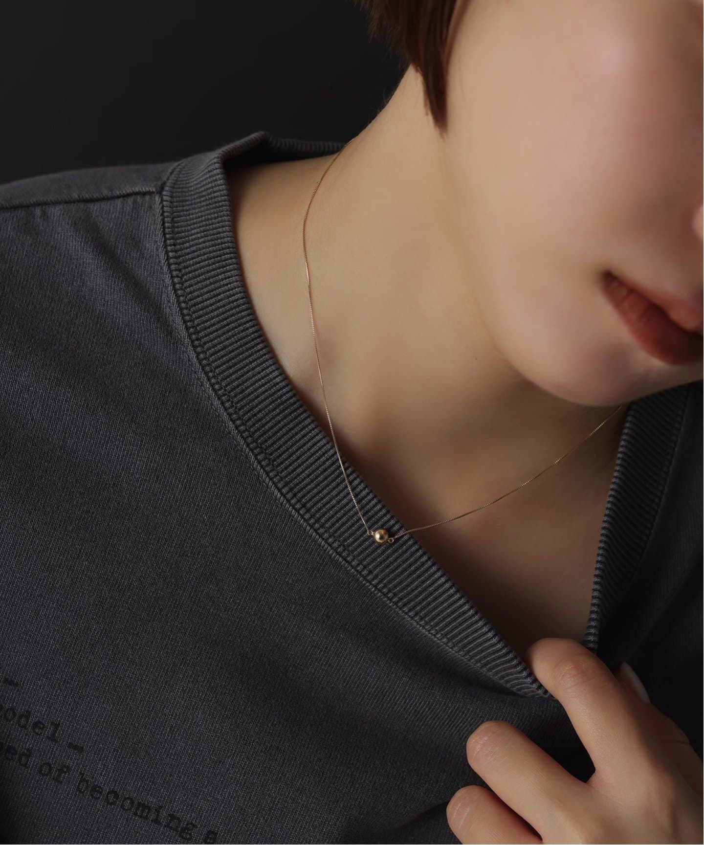 WEB限定》5mmボール40cmネックレス K10（ネックレス）｜Lilas