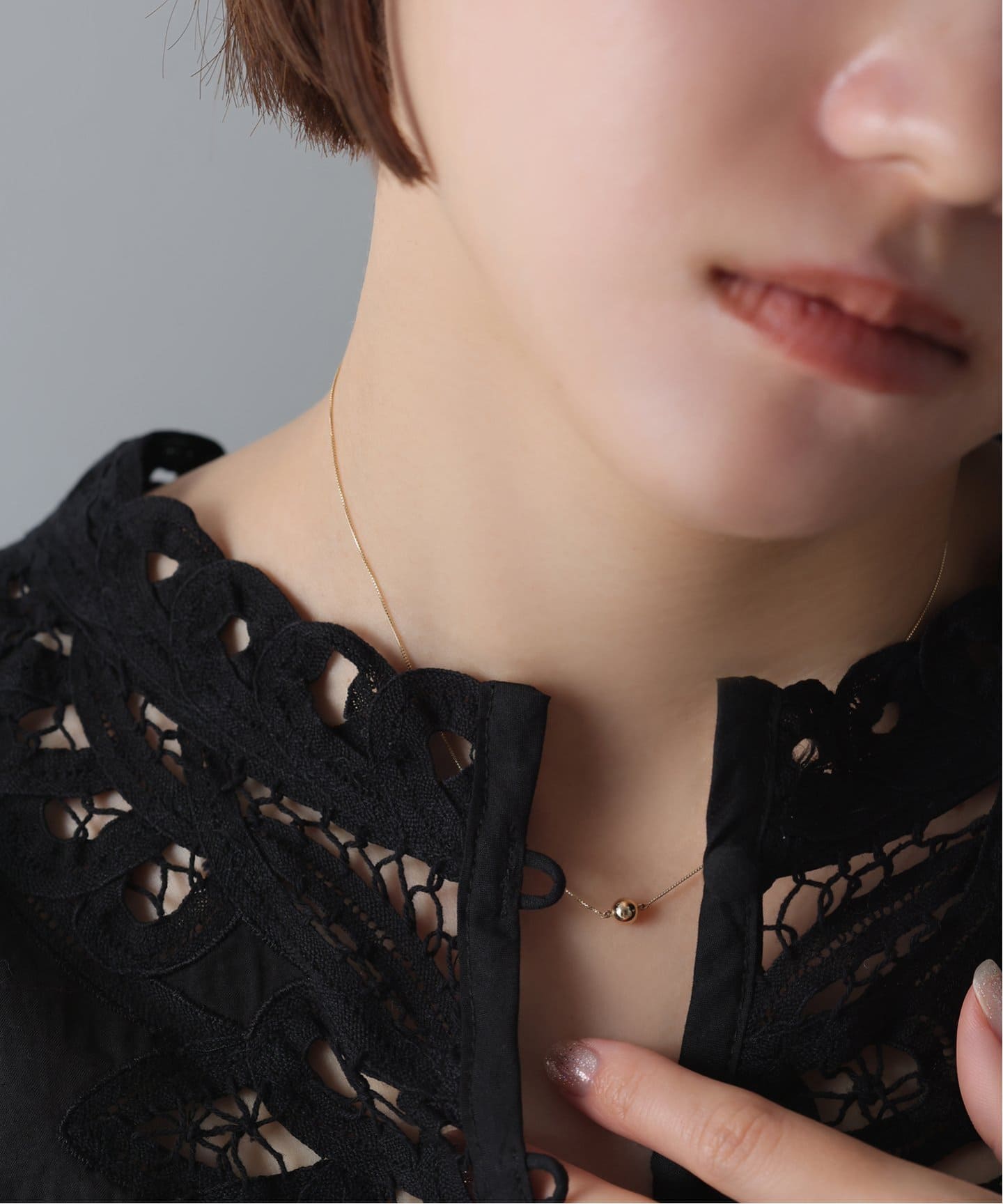 WEB限定》5mmボール40cmネックレス K10（ネックレス）｜Lilas