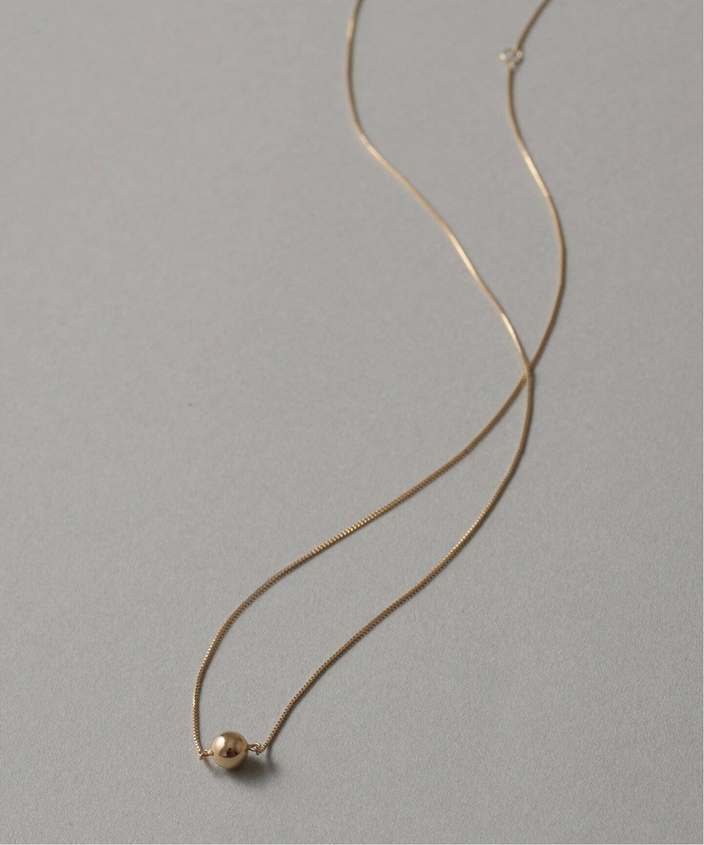 WEB限定》5mmボール40cmネックレス K10（ネックレス）｜Lilas