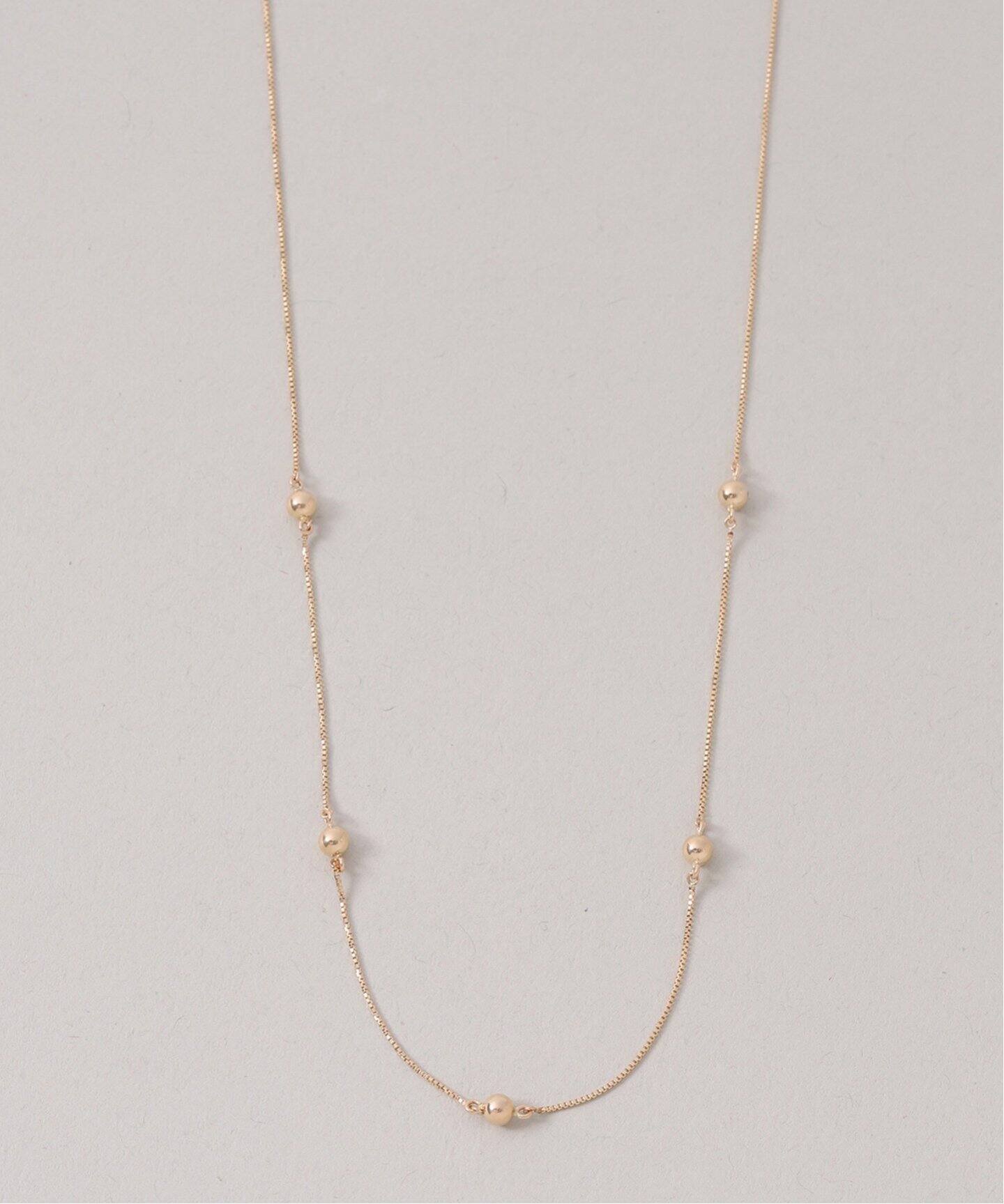WEB限定》3mmボール38cmネックレス K10（ネックレス）｜Lilas（リラ