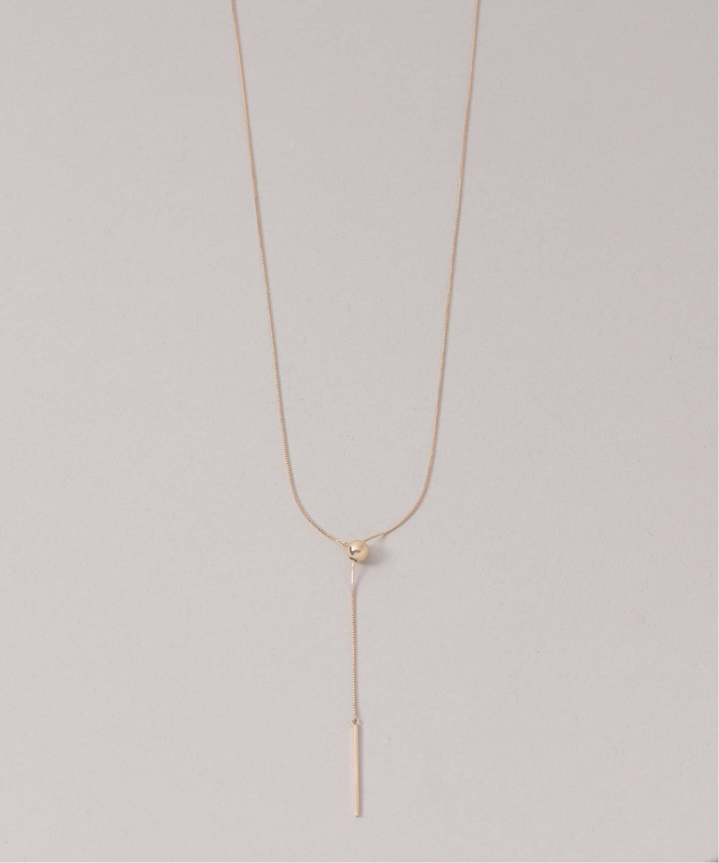 WEB限定》5mmボールYチェーンネックレス K10（ネックレス）｜Lilas