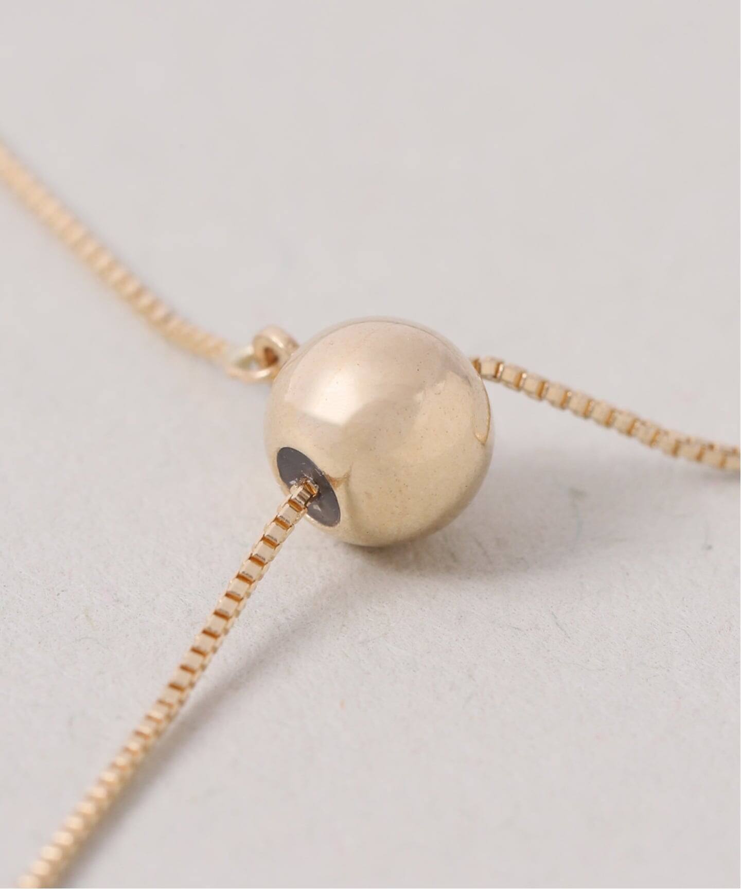 WEB限定》5mmボールYチェーンネックレス K10（ネックレス）｜Lilas