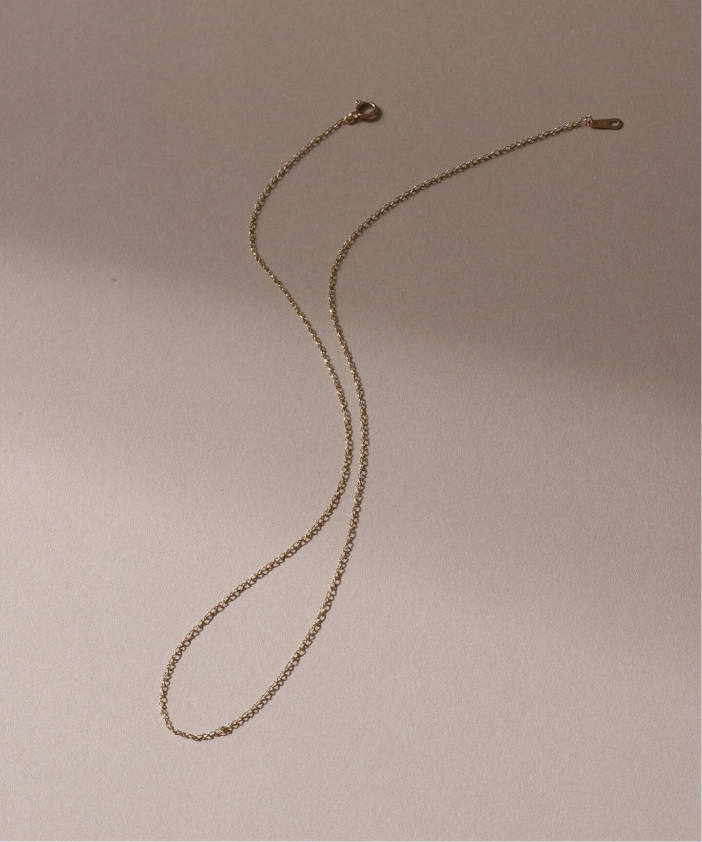 スパイラルアズキチェーン40cmネックレス K10（ネックレス）｜Lilas
