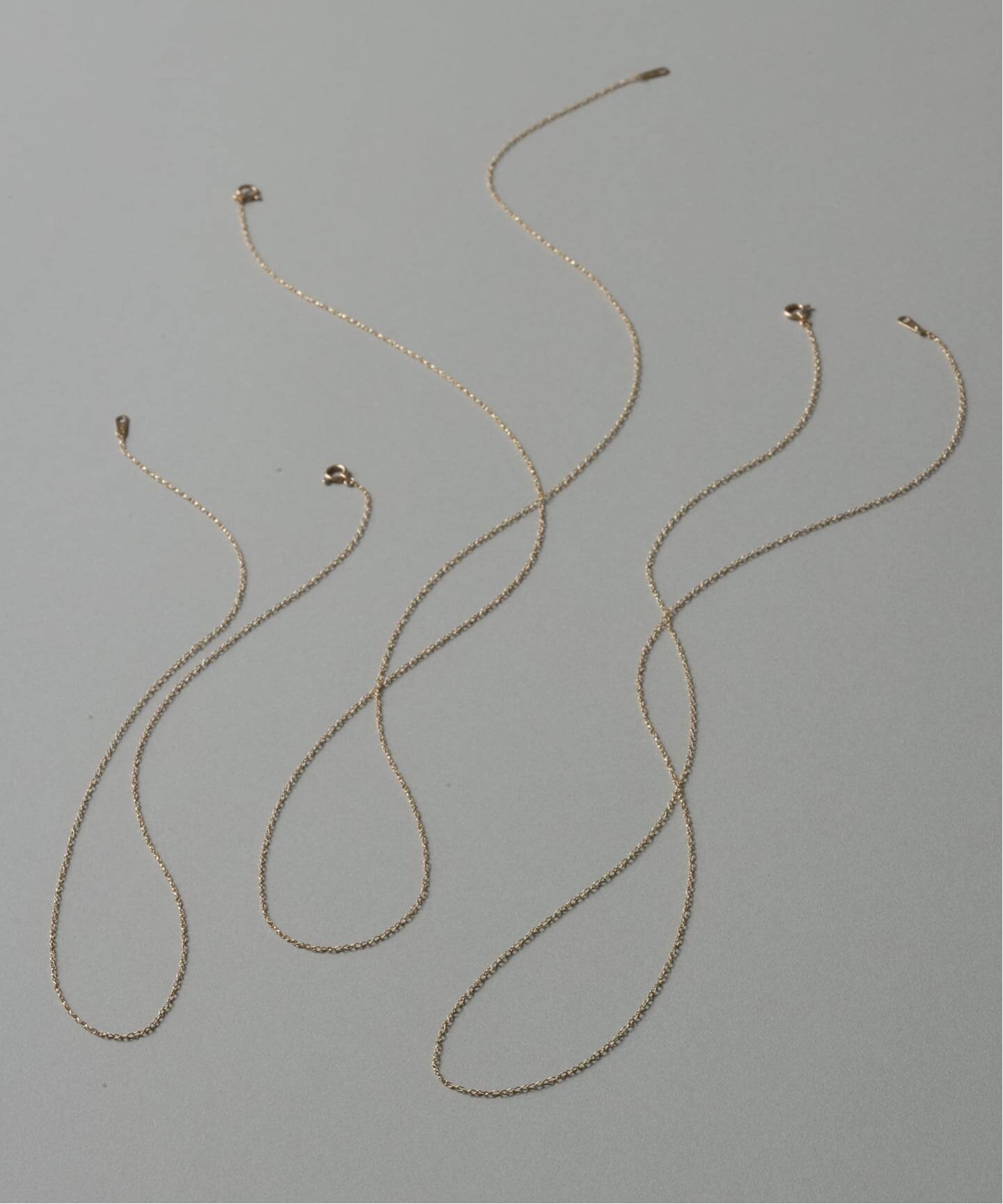 スパイラルアズキチェーン40cmネックレス K10（ネックレス）｜Lilas