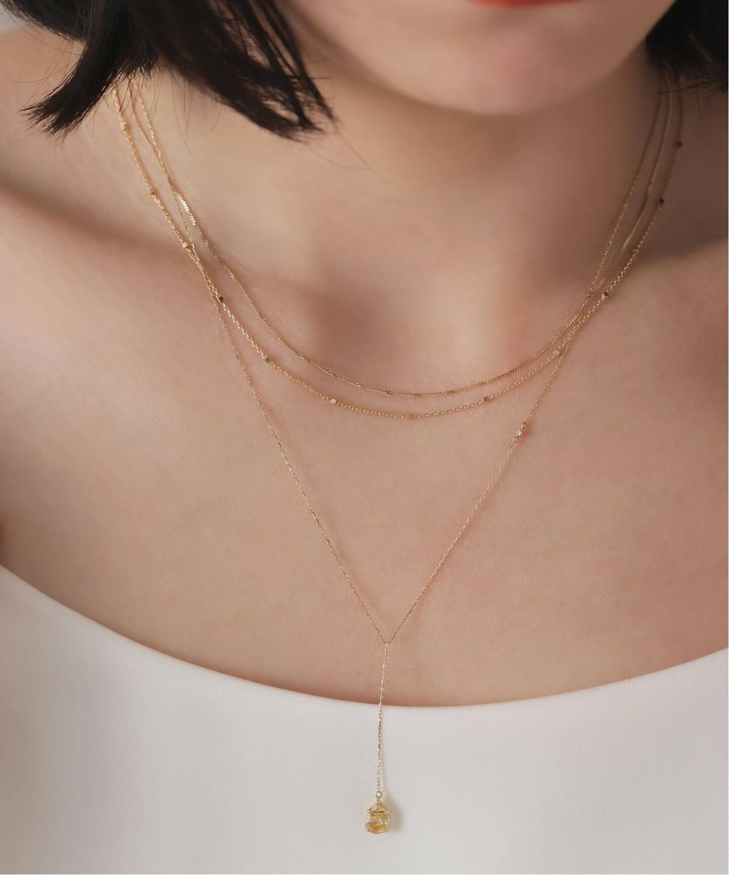 グリッターチェーン40cmネックレス K10（ネックレス）｜Lilas（リラ