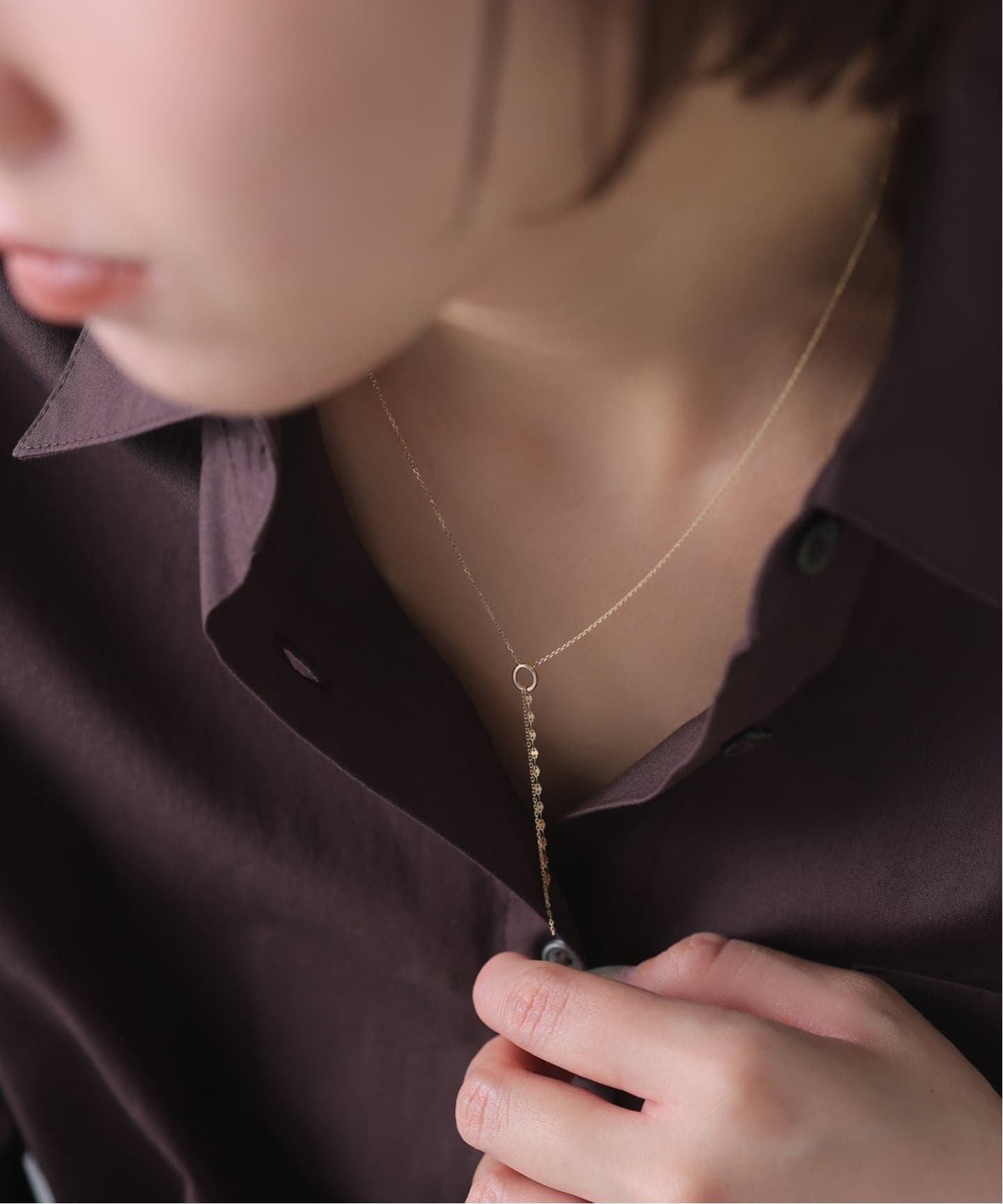 WEB限定》リング*チェーンネックレス K10（ネックレス）｜Lilas（リラ