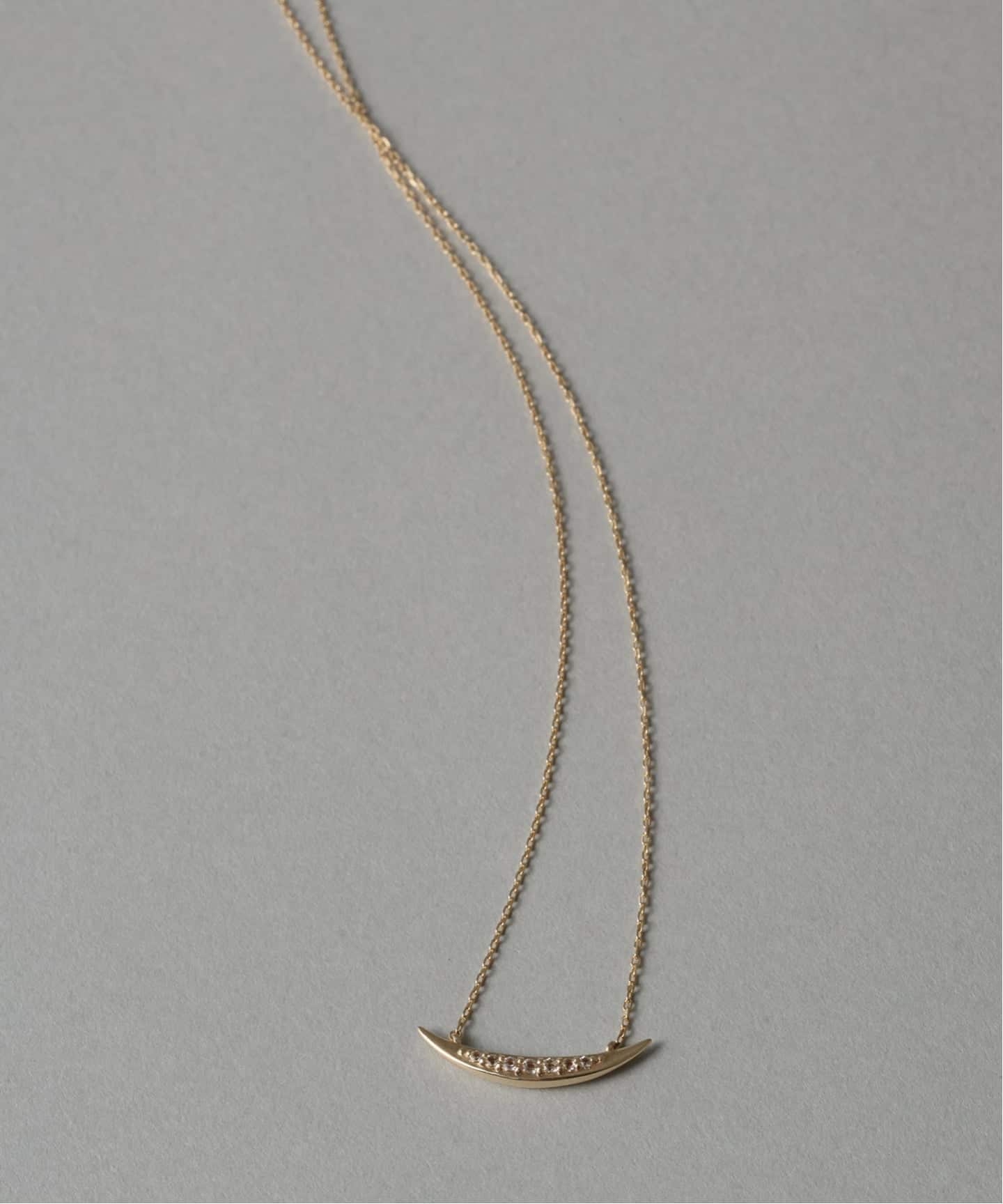 WEB限定予約》ムーンラインホワイトトパーズネックレス K10