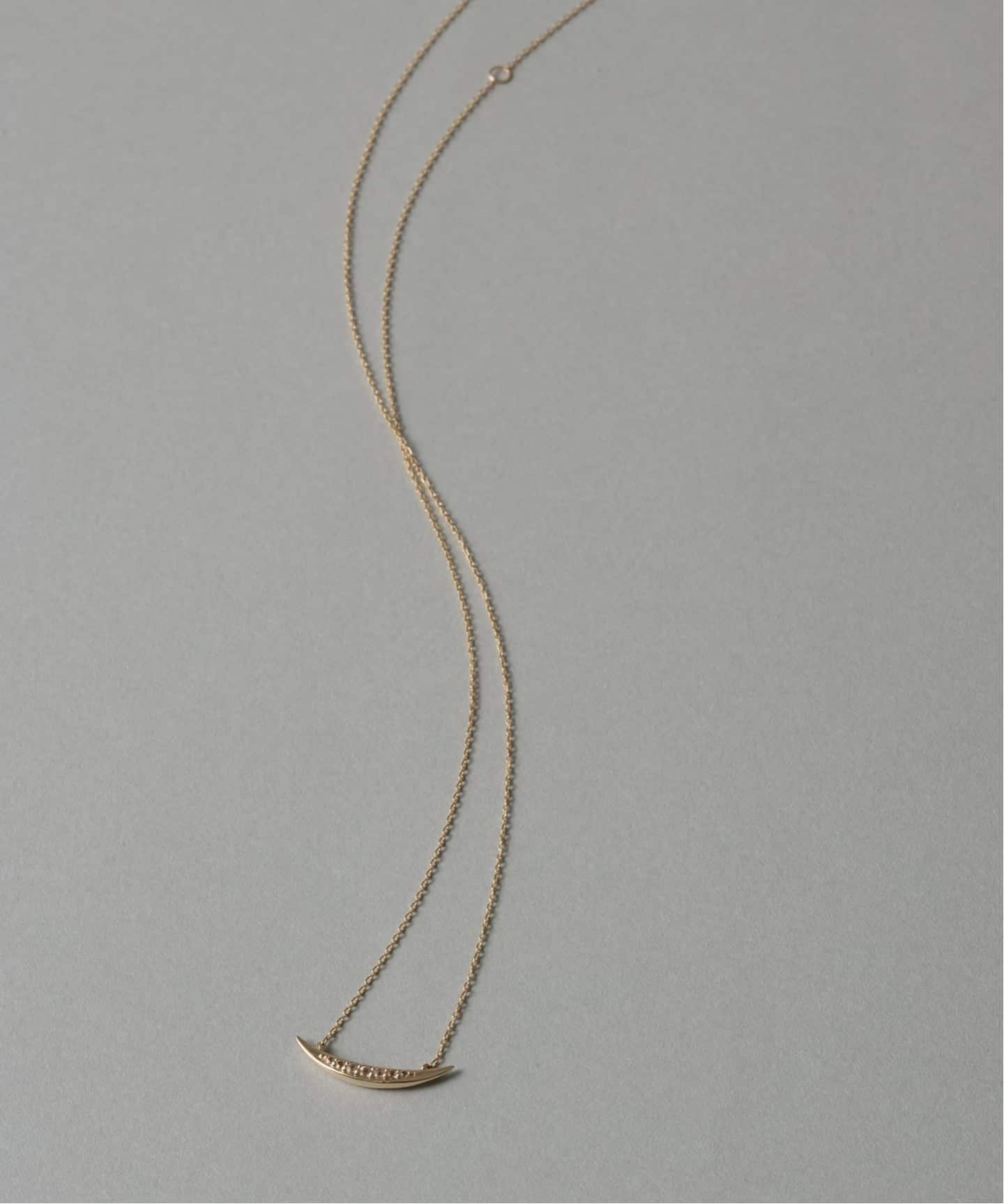 WEB限定》ムーンラインホワイトトパーズネックレス K10（ネックレス