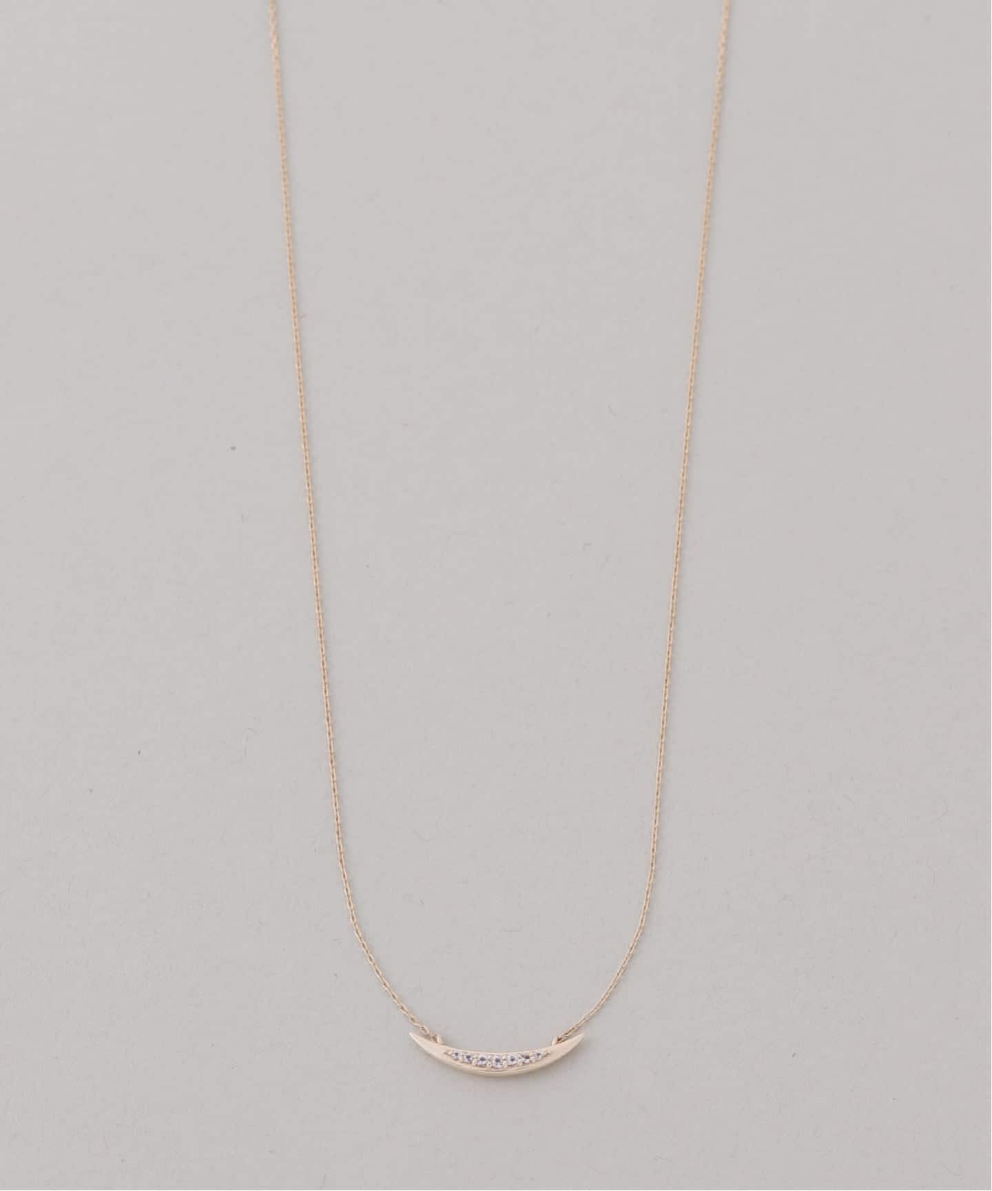 WEB限定》ムーンラインホワイトトパーズネックレス K10（ネックレス