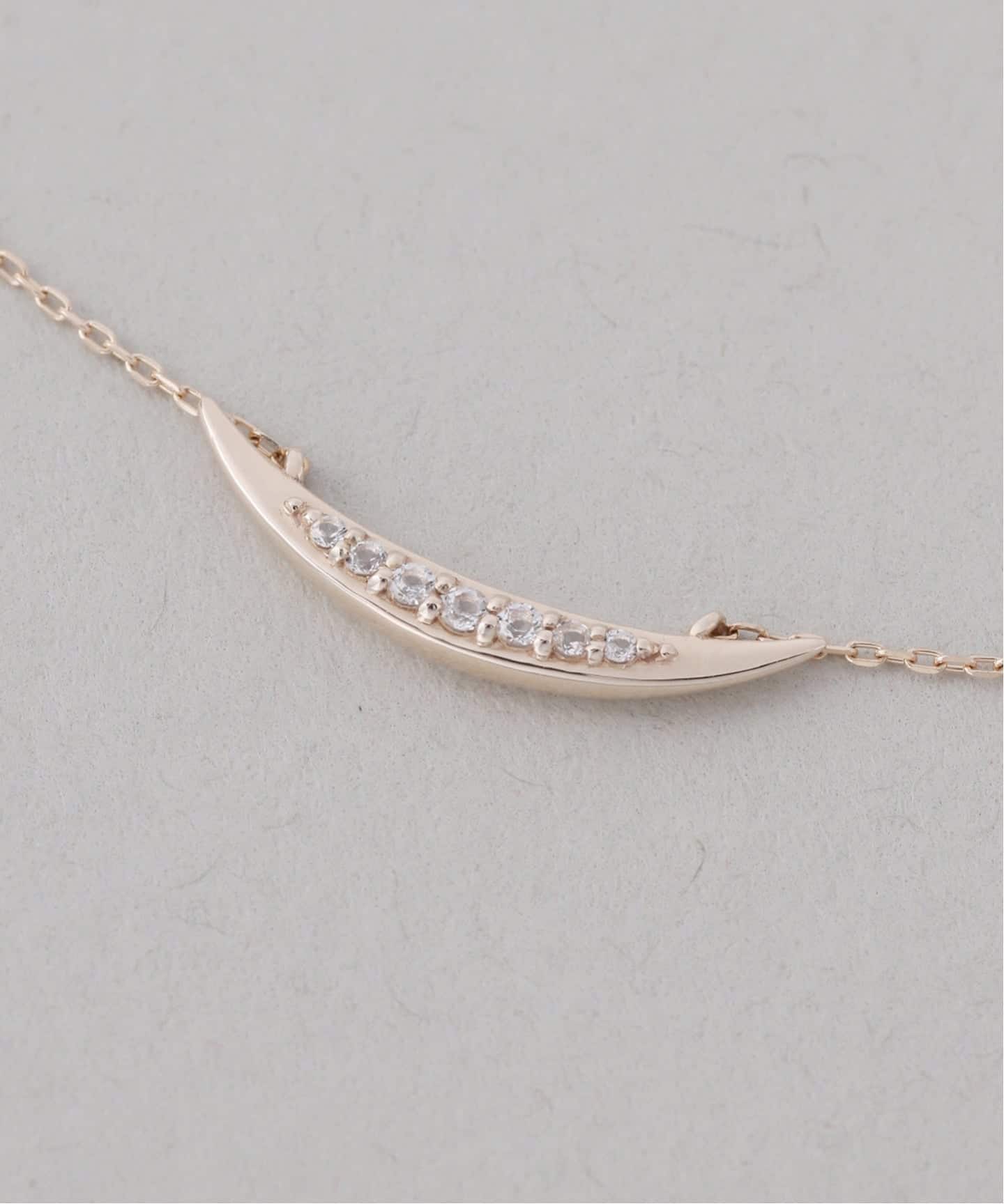 WEB限定予約》ムーンラインホワイトトパーズネックレス K10